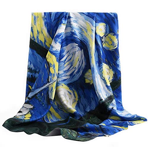 Mulberry Silk Scarf - Large, Lightweight Fashion Designer Wraps (Style-49)