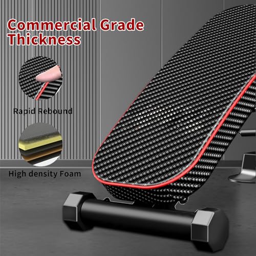 Adjustable Weight Bench,Utility Workout Bench Foldable Incline Decline Benches for Home Gym Full Body Workout,Load 600LBS