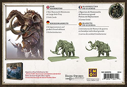 CMON A Song of Ice and Fire Tabletop Miniatures War Mammoths Unit Box (Multilingual Edition) - Strategy Game for Adults, Ages 14+, 2+ Players, 45-60 Minute Playtime, Made by CMON