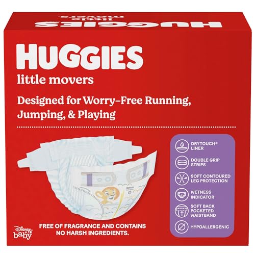 Huggies Size 5 Diapers, Little Movers Baby Diapers, Size 5 (27+ lbs), 120 Count (2 Packs of 60) Package May Vary