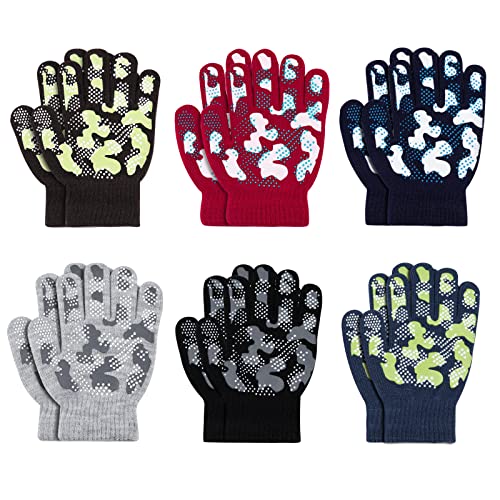 Hicdaw Kids Winter Gloves, 6-8 Pairs Winter Gloves for Kids Toddler Gloves Gift for Boys Girls (color9)