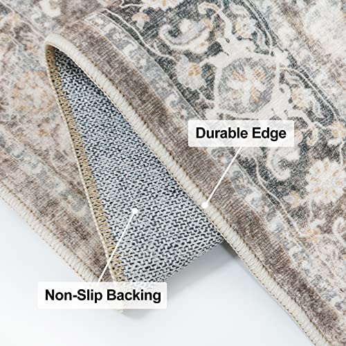 YOUFORTONG Washable 5x7 Area Rugs: Rugs for Living Room Ultra Soft Carpet for Bedroom Waterproof Rug Non Slip Rugs for Hardwood Floors (Beige, 5x7)