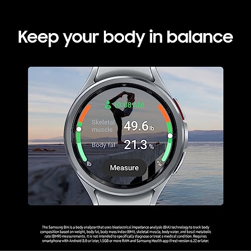 SAMSUNG Galaxy Watch 6 Classic 47mm Bluetooth Smartwatch, Rotating Bezel, Fitness Tracker, Personalized HR Zones, Advanced Sleep Coaching, Heart Monitor, BIA Sensor, Health Insights, US Version, Black