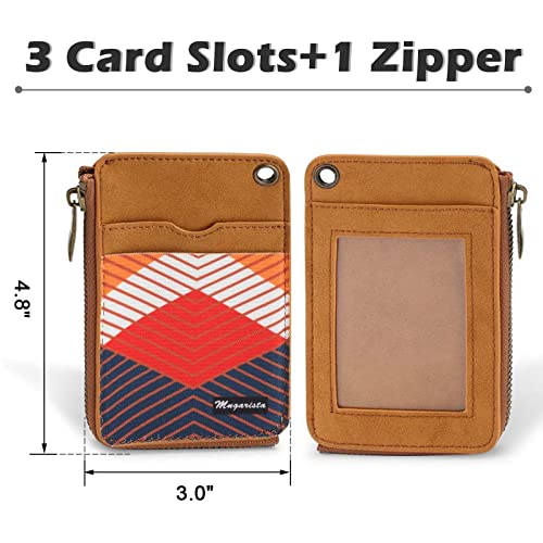 MNGARISTA Elastic Card Holder Wallet, Slim Minimalist Wallet Vertical Credit Card Holder and Men & Women Front Pocket Wallet with 3 Card Slots and 1 Side Zipper Pocket, Black Marbling