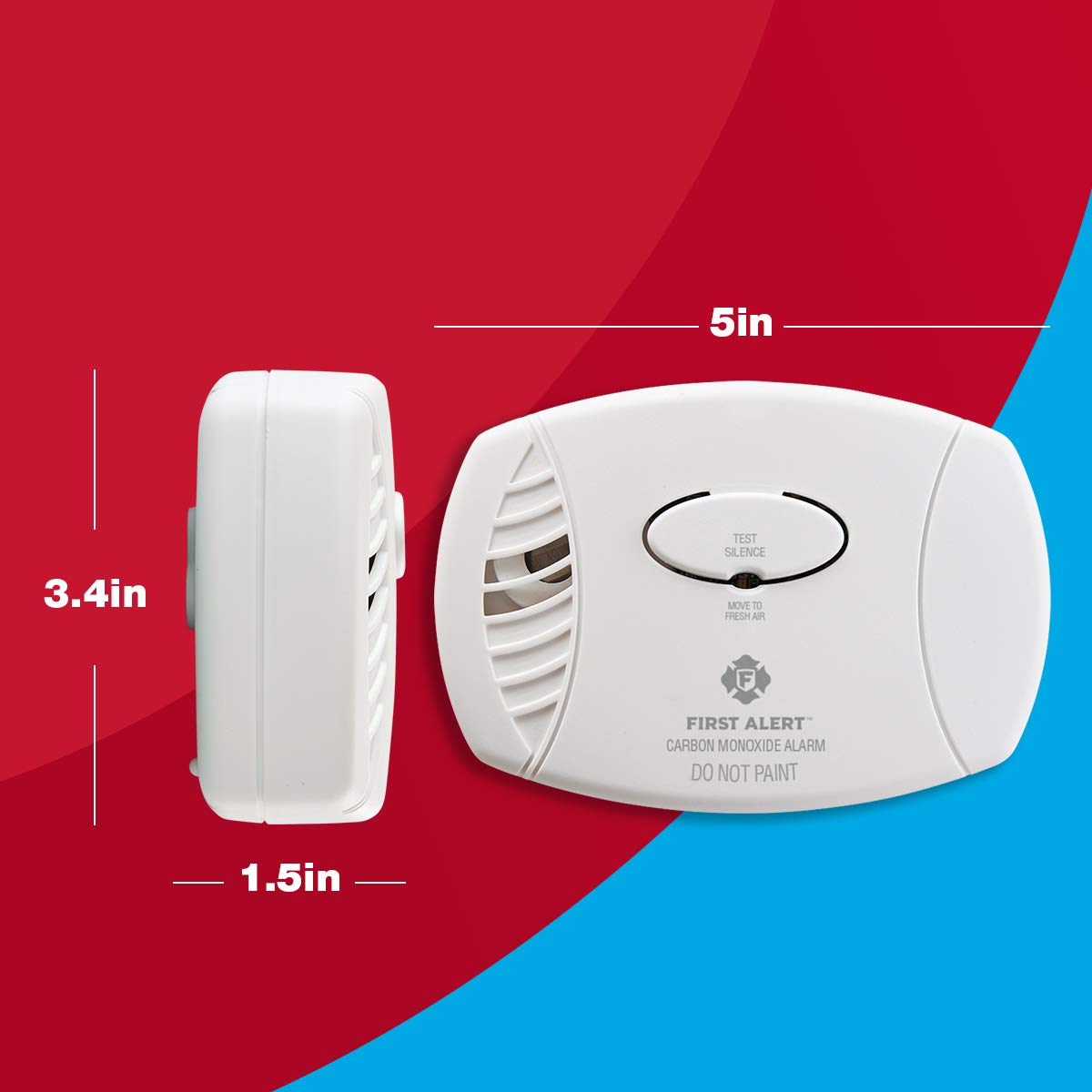 First Alert CO400 Carbon Monoxide (CO) Detector, Battery Operated Alarm, 1-Pack