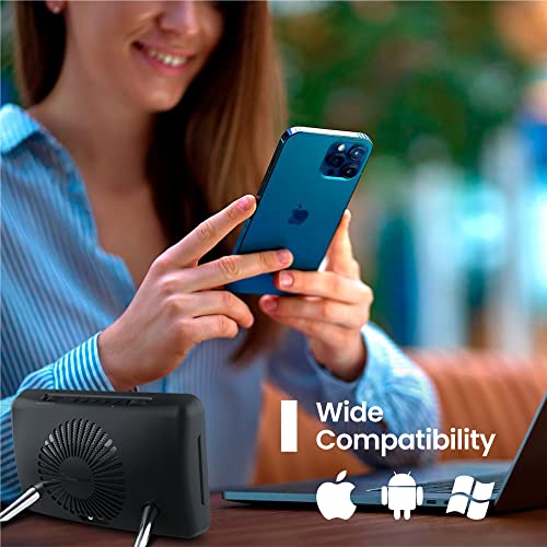 Bluetooth Speaker with FM Radio Customizable Picture Frame Wireless Speaker Wireless Rechargeable Custom Photo Frame Portable Bluetooth Speaker Loud HD Stereo Sound Rich Bass Black