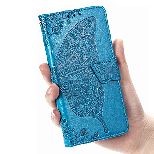 DiGPlus for Samsung Galaxy A25 5G Wallet Case, [Butterfly & Flower Embossed] Premium Leather Case Cover with Card Slots Kickstand Flip Case for Samsung Galaxy A25 5G (Lavender)