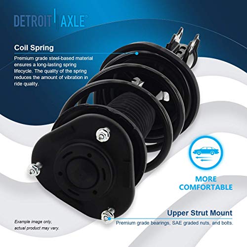 Detroit Axle - 2 Front Struts for 2003-2008 Toyota Corolla Complete 2 Struts w/Coil Springs 2004 2005 2006 2007 Replacement Quick Install Ready Strut Shock Assembly