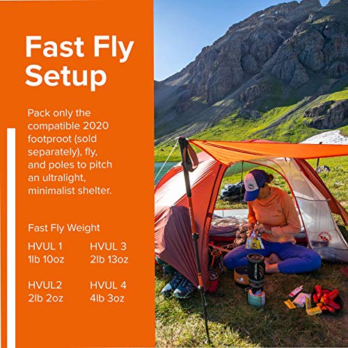 Big Agnes Copper Spur HV UL Backpacking Tent, 4 Person (Orange)