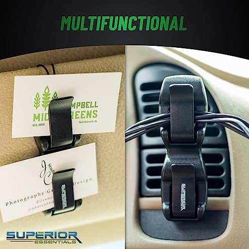 Sunglass Holder for Car Visor Clip - Sun-Glasses Holder and Ticket Card Clips - Car Visor Accessories - Luxury Eyeglass Car Mount