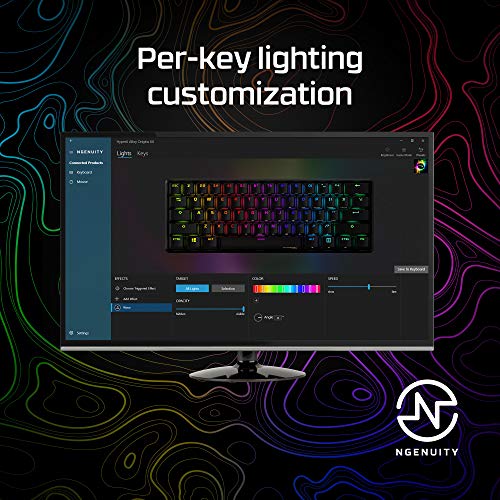 HyperX Alloy Origins 60 - Mechanical Gaming Keyboard - Ultra Compact 60% Form Factor - Linear Red Switch - Double Shot PBT Keycaps - RGB LED Backlit - NGENUITY Software Compatible - Pink