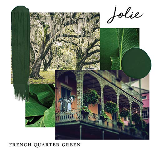 Jolie Paint – Chalk Finish for Furniture, Cabinets, and Décor, Green Wise Certified, No Priming or Sanding, French Quarter Green, 16 Ounces