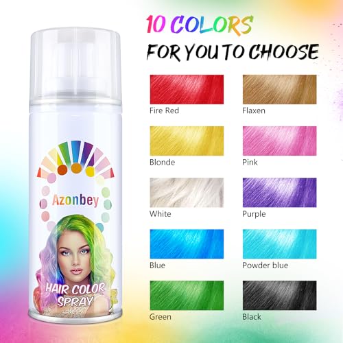 Temporary Hair Color Spray,Temporary Hair Color Wax,Azonbey Kids Hair Wax Dye Pomades Disposable Natural Hair Strong Style Gel Cream Hair Dye-On 1-Day Washable Hair Spray (Blue#)