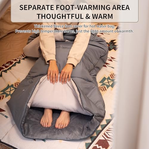 Naturehike 42.8℉ Sleeping Bags with Flannel Blanket, Removable Sleeping Bag Liner, Splicable Sleeping Bags for Backpacking, Camping, Outdoors, Adults, Left