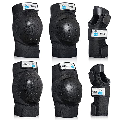 Knee Pads for Kids Adults, Elbow Pads Protective Gear Set with Wrist Guards for Skateboarding, Biking, Roller Skating, Scooter Sports