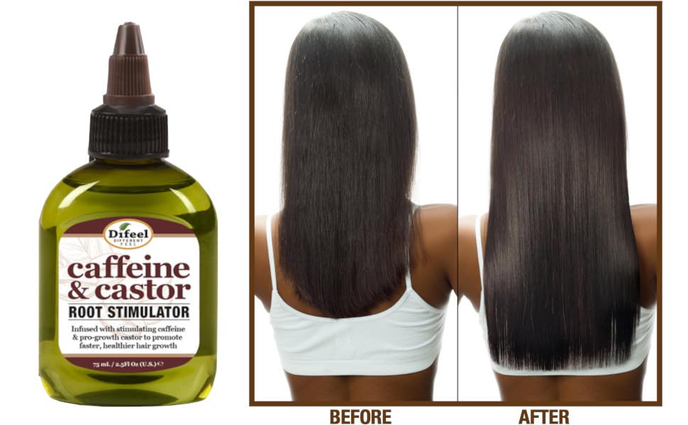 Difeel Caffeine & Castor Root Stimulator for Faster Hair Growth 2.5 oz.
