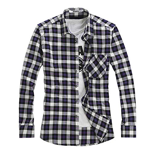 OCHENTA Big Boys' Button Down Plaid Flannel Shirt Kids Long Sleeve Fall Tops T022 Green Red Tag 160-9-10 Years