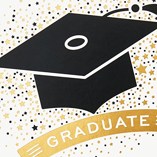 Hallmark Graduation Cards Bulk Assortment, Black and Gold (36 Cards and Envelopes, 6 Designs)