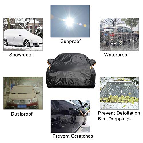 COLOR RAIN TIME UV Protection Car Cover Windproof Dustproof Scratch Resistant Outdoor Universal Full Car Covers for Sedan XXXL