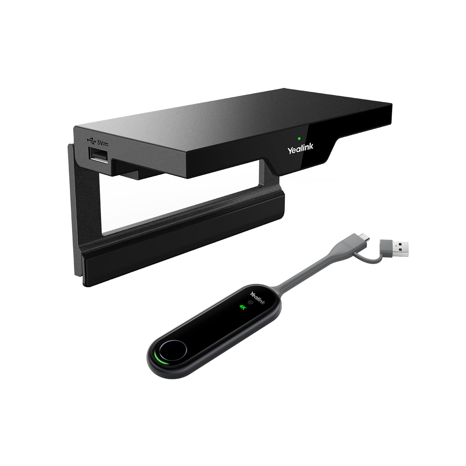 Yealink RoomCast Wireless HDMI Transmitter and Receiver 4K, Up to 4 Screens Casting Wireless Presentation System, Equipped with WPP30 Plug & Play, Collaboration with Yealink A20 A30, no App Needed