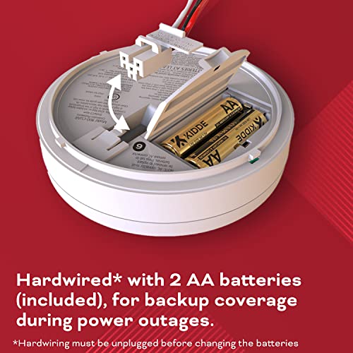 Kidde Hardwired Smoke & Carbon Monoxide Detector, AA Battery Backup, Interconnectable, LED Warning Light Indicators