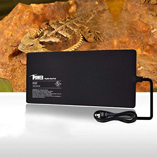 iPower Reptile Heat Pad 4W Under Tank Terrarium Warmer Heating Mat for Turtles Lizards Frogs and Other Small Animals, 4x7 Inch