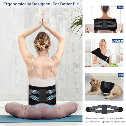 Red Light Therapy Belt, Infrared Light Therapy Device with Partition Control and Remote Control to Decrease Inflammation, Improve Joint Inflammation, Near Infrared Red Light Therapy for Body(Black)