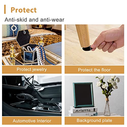 YaoHui 3-Pack Self-Adhesive Felt Sheets, Peel & Stick, A4 Size (8.3" x 11.8", Black)