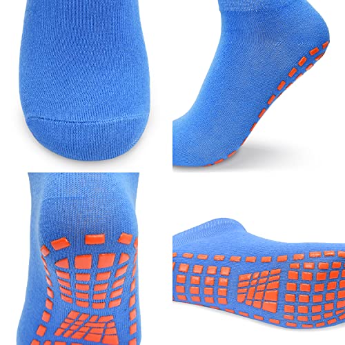 ELUTONG Trampoline Socks for Kids with Grips Non Slip 6 Pairs Bounce House Grip Socks for Kid Boys Girls (2-13 Years)