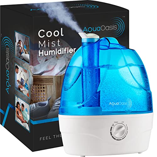 AquaOasis® Cool Mist Humidifier (2.2L Water Tank) Quiet Ultrasonic Humidifiers for Bedroom & Large room - Adjustable -360 Rotation Nozzle, Auto-Shut Off, Humidifiers for Babies Nursery & Whole House
