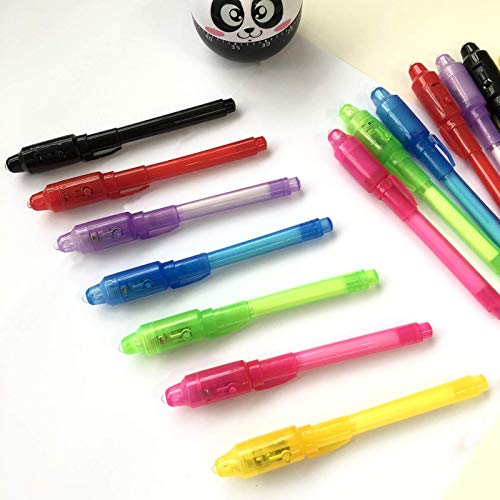 SCStyle Invisible Ink Pen 28Pcs with UV Light Magic Marker for Secret Messages, Writing Information for Birthdays, Easter, Halloween, Christmas Gifts for Students