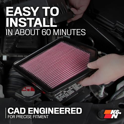 K&N Cold Air Intake System: High-Flow Air Filter, Increase Performance & Acceleration: Compatible with 2016-2020 CHEVROLET: Camaro SS, 57-3092