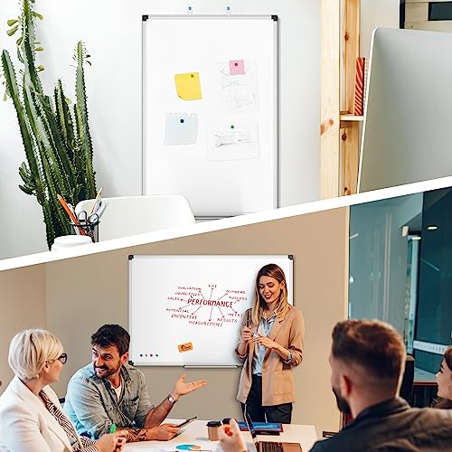 XBoard Magnetic whiteboard 36 x 24 - Combo Whiteboard Dry Erase Board Cork Board 36 x 24