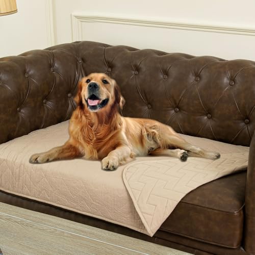 Ameritex 100% Waterproof Dog Bed Blankets double Sided Dog Couch Cover Knurling Pattern pet bed cover Reversible Furniture Couch Sofa Car for Puppy Kids