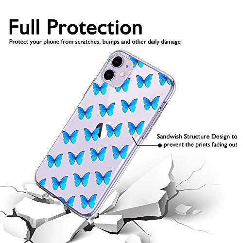 Idocolors Cute Face Phone Case Clear Cover for iPhone 6/6S, Happy Face Funny Design Case Anti-Yellowing Soft Flexible TPU Bumper Ultra Slim Shockproof Cover