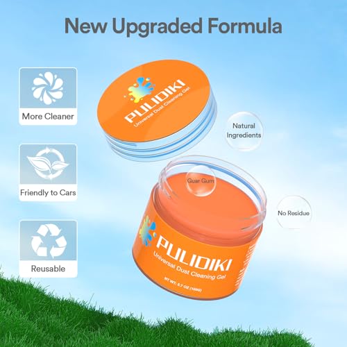 PULIDIKI Car Cleaning Gel for Car Cleaning Putty Car Putty Auto Detailing Tools Car Interior Cleaner Car Cleaning Slime Car Accessories Keyboard Cleaner Orange