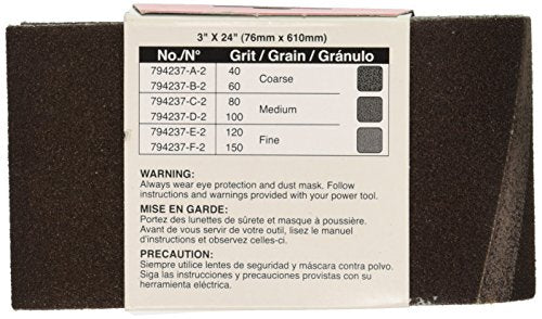 Makita 794237-B-2#60 Sanding Belt, 3-Inch by 24-Inch, 2-Pack