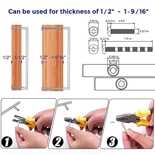 Ravinte 1 Pack 12-3/5 Inch Kitchen Square Cabinet Handles Satin Nickel Cabinet Pulls Brushed Nickel Drawer Pulls Kitchen Cabinet Hardware Kitchen Handles for Cabinets Cupboard Handles Drawer Handles