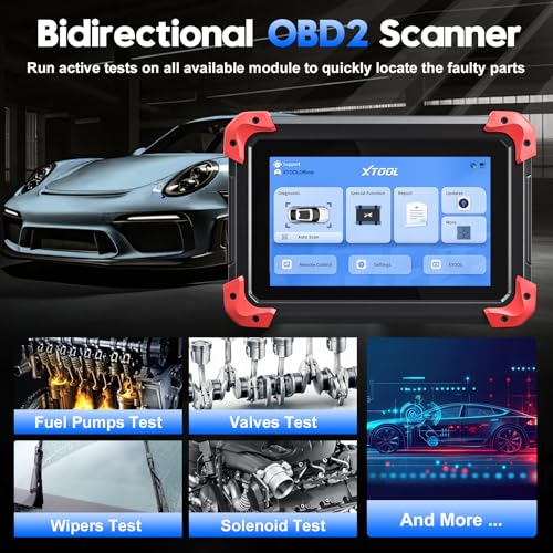 XTOOL D7 Bidirectional OBD2 Scanner: 2024 Newest Automotive Scanner Diagnostic Tool with Active Tests, Full System Diagnotics, 36+ Resets, Crank Sensor Relearn, ABS Bleed, Android 10, 3-Year Updates