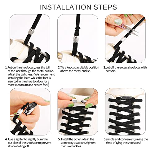 ZHENTOR Elastic Shoe Laces, Elastic No Tie Shoelaces for Sneakers, One Size Fits All Adults and Kids Shoes (Dark gray(1 pair))