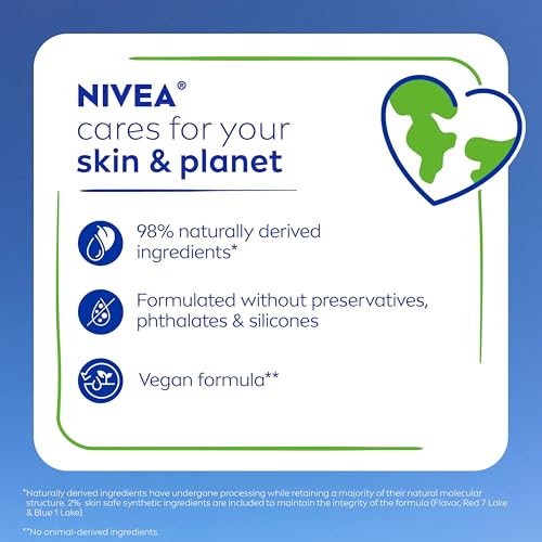 NIVEA Blackberry Lip Care, Tinted Lip Balm with Shea Butter, Nourishing Oils and Vitamin C & E, 3-in-1 Moisture, Repair (for Dry Lips) and Color, 0.17 Oz Stick