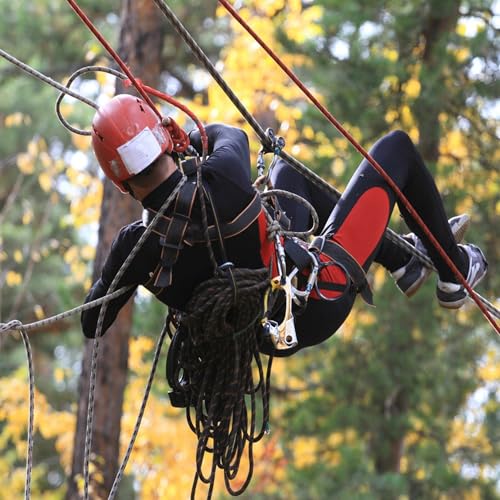 elfinrm Arborist Tree Rope, 1/2inch by 100FT, 12 Strand Bull Rope up to 8000lbs Tensile Strength, Blue and Orange