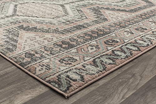 Rugs America Harper HRYA2 Vintage Transitional Area Rug (5'0"X7'0", Heath)