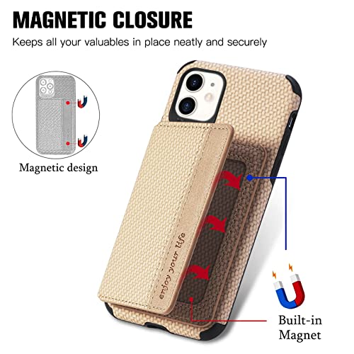 JanCalm for iPhone 11 Case with Card Holder,Kickstand for iPhone 11 Wallet Case,RFID Blocking,Camera Protector,PU Leather Shockproof Protective Flip Cover for iPhone 11 Phone Case (Black)