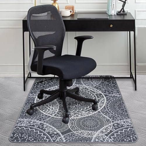 AiBOB Chair Mat for Carpeted Floors, Premium Quality Hard Material, Office Floor Mats for Computer Desk on Carpet, Easy Gride for Chairs, 36x48 Grey