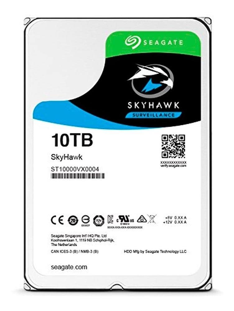 Seagate SkyHawk 10TB Surveillance Hard Drive - SATA 6Gb/s 256MB Cache 3.5-Inch Internal Drive (ST10000VX0004)