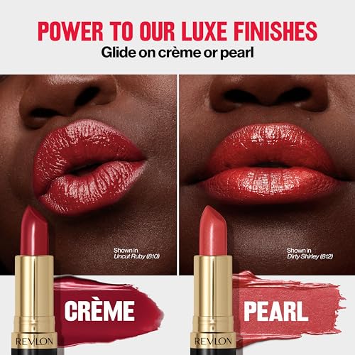 REVLON Lipstick, Super Lustrous Lipstick, Creamy Formula For Soft, Fuller-Looking Lips, Moisturized Feel in Reds & Corals, Peach Me (628) 0.15 oz