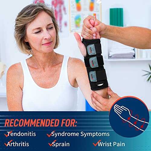 FEATOL 2 Pack Wrist Brace for Carpal Tunnel Relief, Adjustable Wrist Support Brace with Metal Splints Both Hands, X-SmallArm Compression Hand Support for Arthritis, Tendonitis, Sprain, Injuries, Wrist Pain,Right and Left
