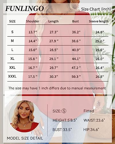 Funlingo Women 2024 Fashion Long Sleeve Shirts Soft Winter Clothes Loose Trendy Ladies Tops and Blouses Light Purple S