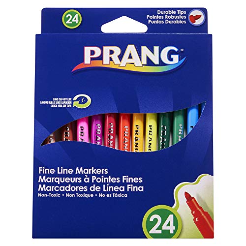 Prang® Washable Art Markers, Fine Tip, Assorted Colors, Pack of 24